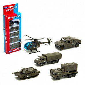 Игровой набор - Военная техника, 5 шт. (Welly, 97506M)